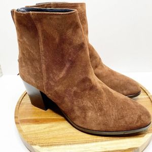 Brown Suede Heeled Boots